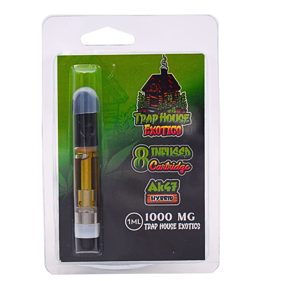 Trap House Exotics Delta8THc VapeHybrid cartsAK47 1000mg