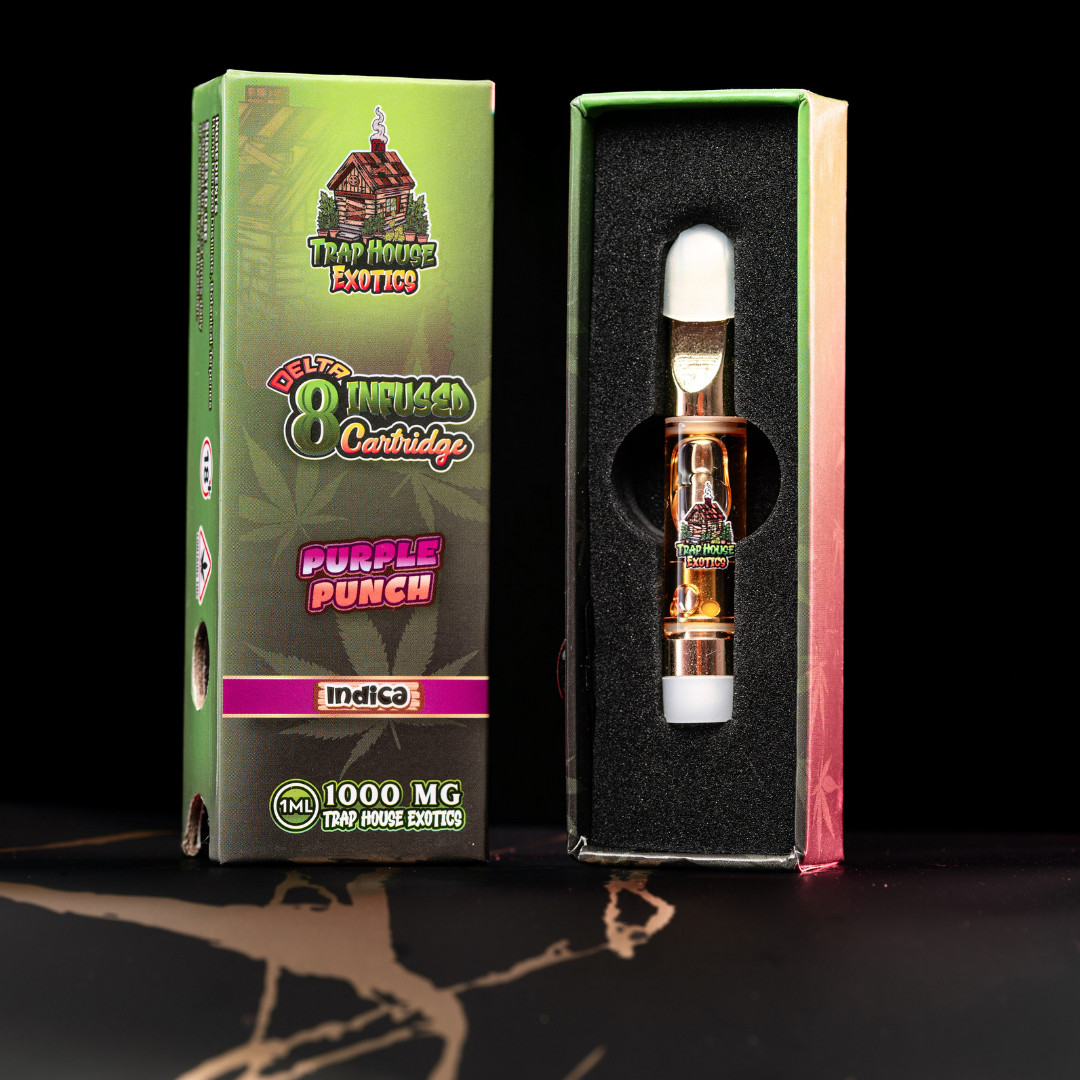 Trap House Exotics Delta-8|THc Vape|Indica carts|Purple Punch 1000mg+1500mg