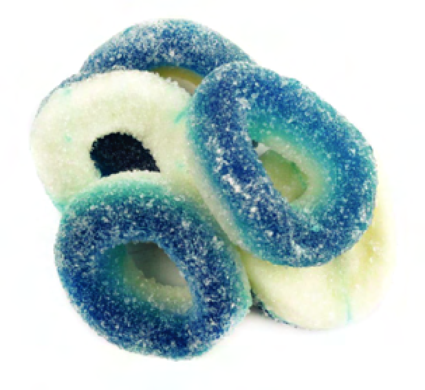 Blue Raspberry Rings (B) THC Gummies