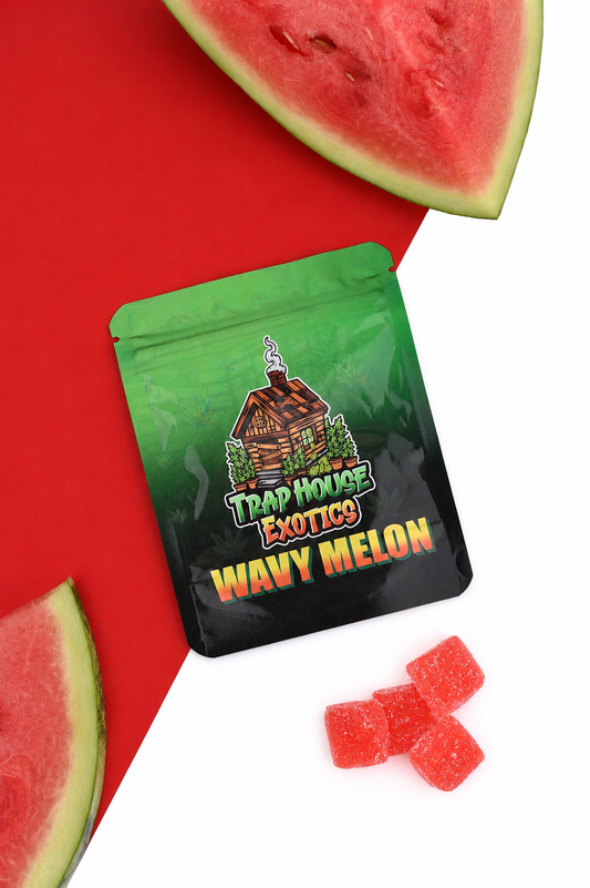 Trap House Exotics Wavy Melon Gummies 5000mg THc Blend - Bittchaser Smoke Shop