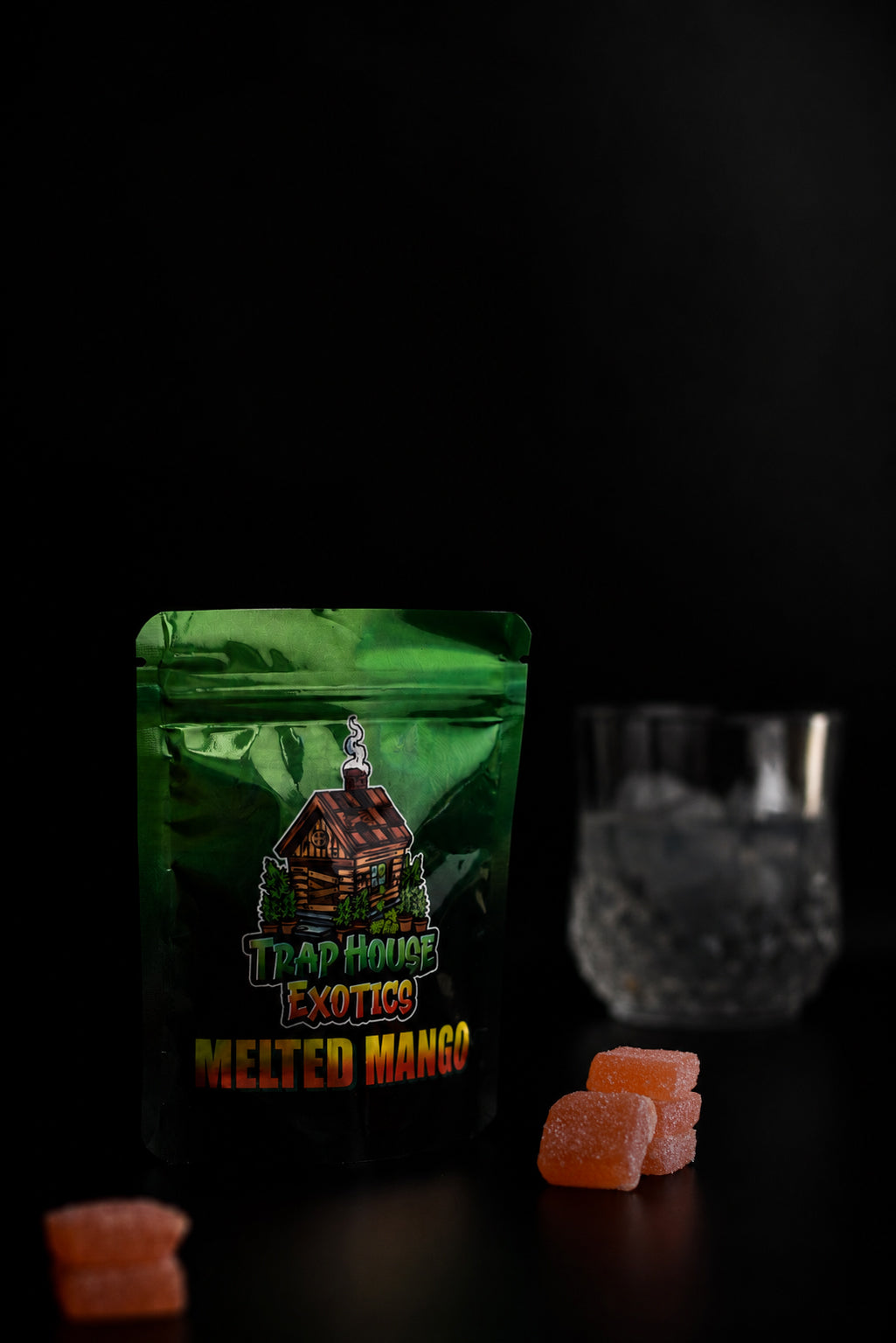 Trap House Exotics Melted Mango Gummies 5000mg THc Blend - Bittchaser Smoke Shop