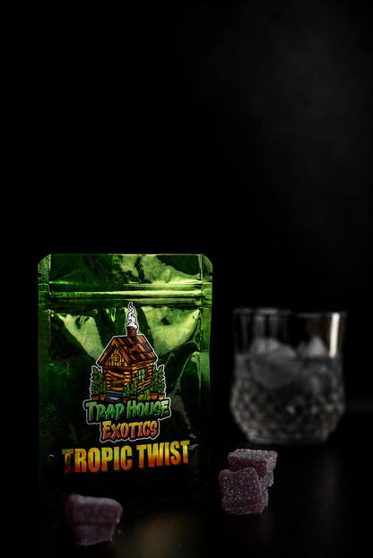 Trap House Exotics Tropic Twist Gummies 5000mg THc Blend - Bittchaser Smoke Shop