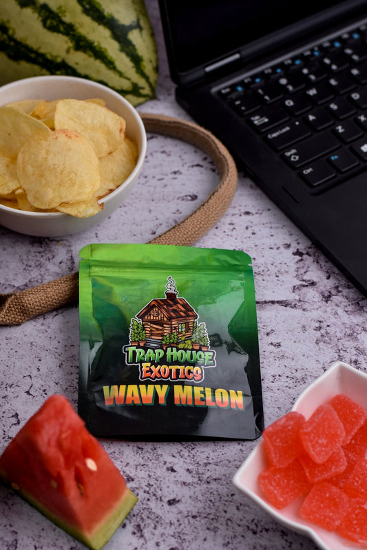 Trap House Exotics Wavy Melon Gummies 5000mg THc Blend - Bittchaser Smoke Shop
