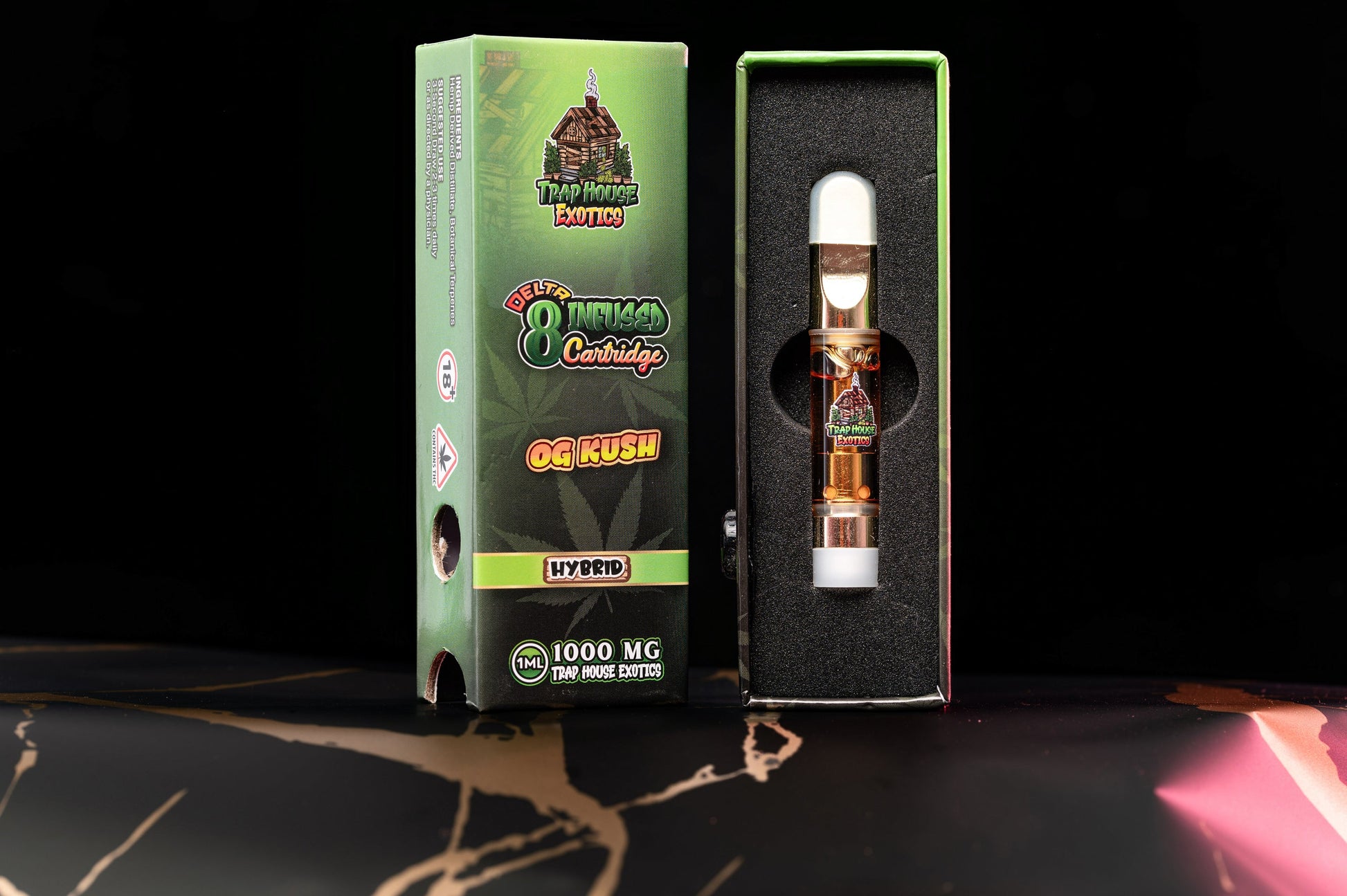 Trap House Exotics Hybrid 1000mg Delta-8 1g THC Vape Cartridges - Bittchaser Smoke Shop