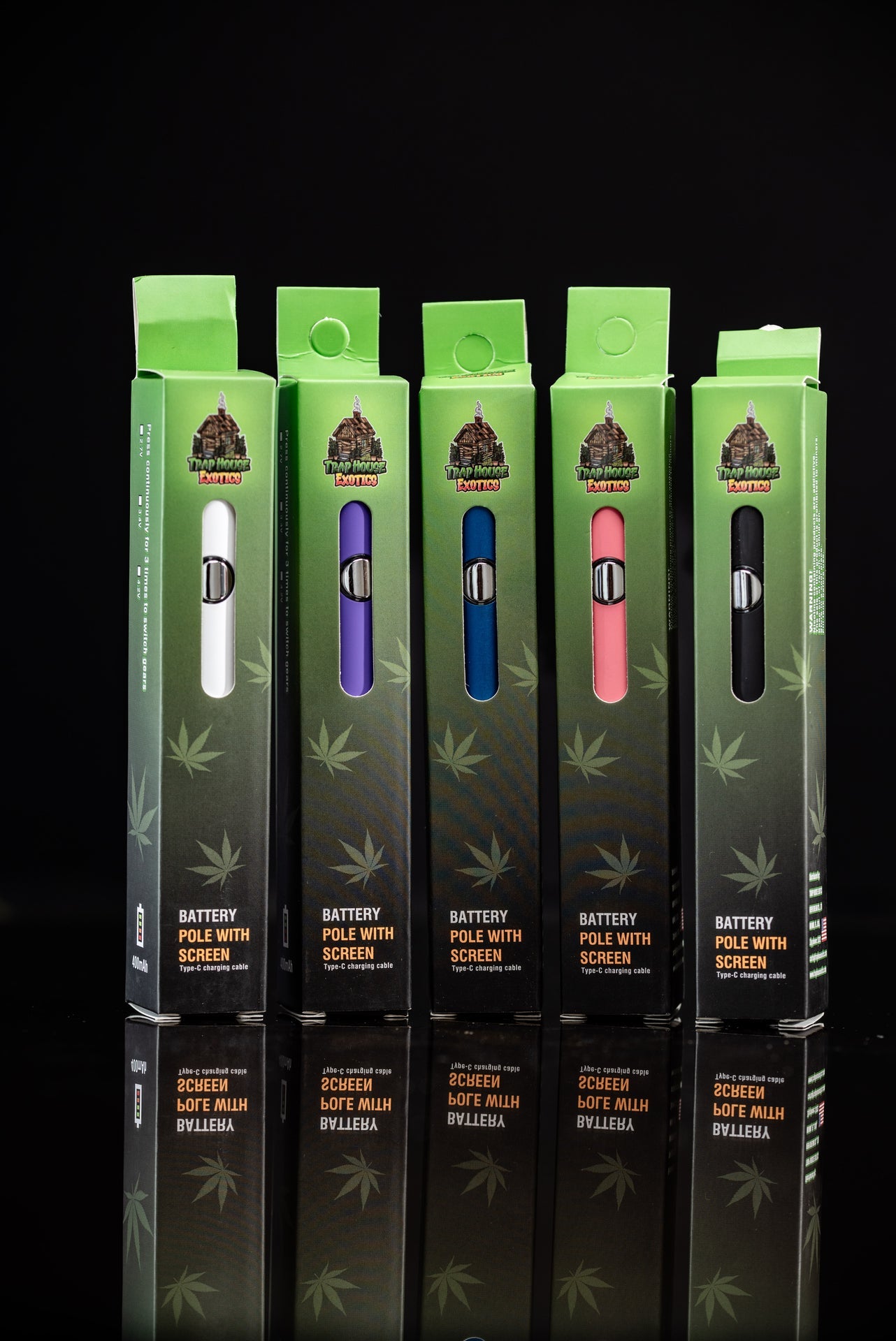 Trap House Exotics 400mah Cartridge Pen Battery - (White Colour) - Bittchaser Smoke Shop