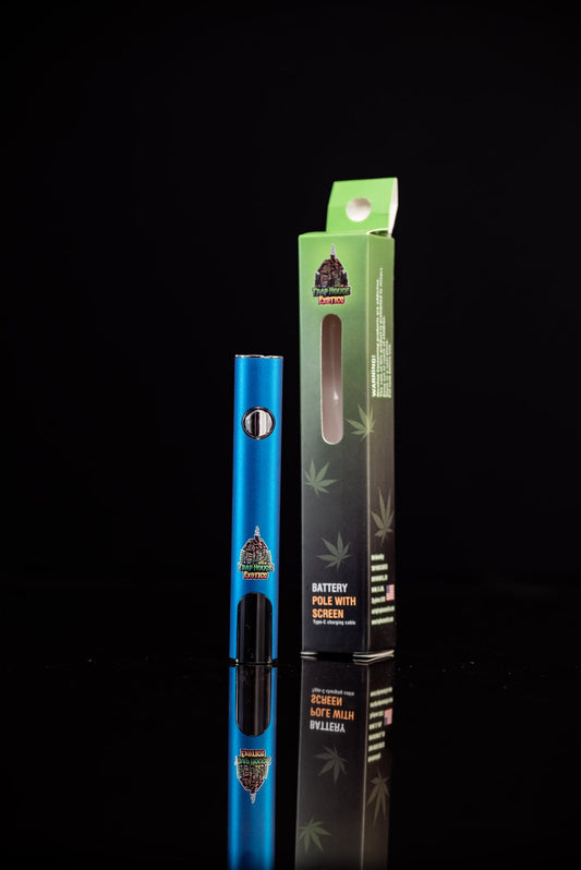 Trap House Exotics 400mah Cartridge Pen Battery - (Blue Colour) - Bittchaser Smoke Shop