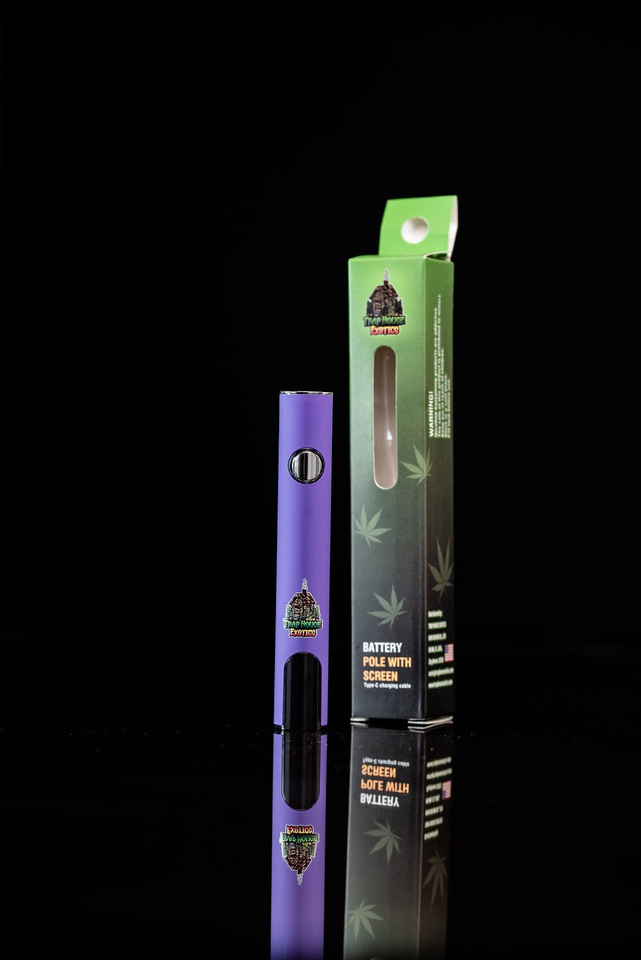 Trap House Exotics 400mah Cartridge Pen Battery - (Purple Colour) - Bittchaser Smoke Shop