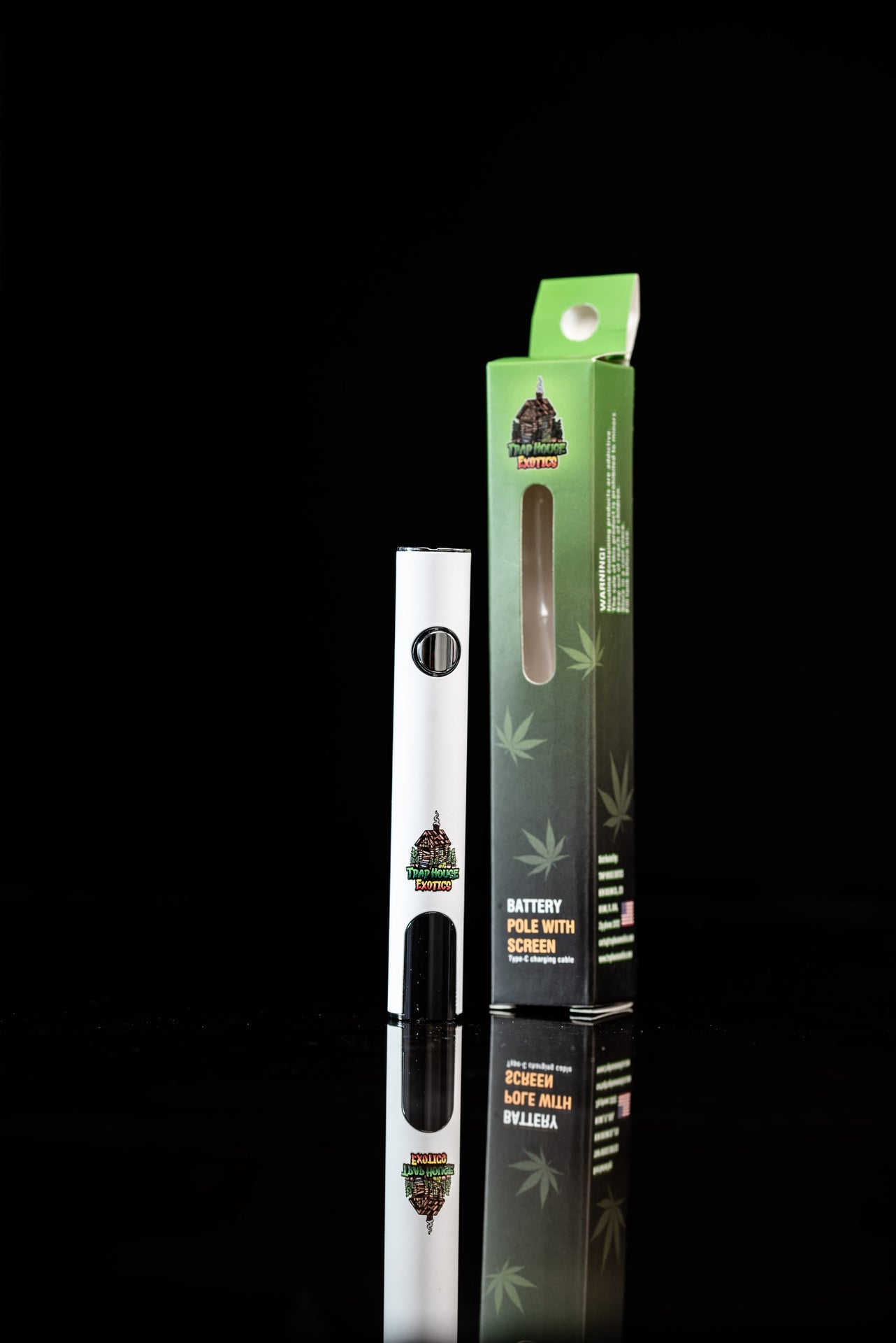Trap House Exotics 400mah Cartridge Pen Battery - (White Colour) - Bittchaser Smoke Shop