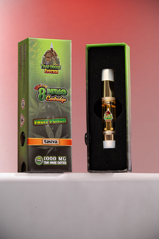 Fruit Punch Delta- 8 THC Vape Cartridge (1000mg)-Sativa strain