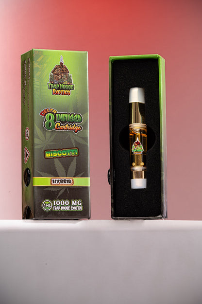 Trap House Exotics Hybrid 1000mg Delta-8 1g THC Vape Cartridges - Bittchaser Smoke Shop